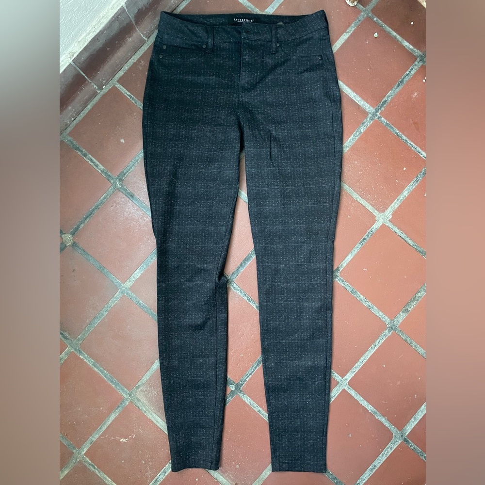 Liverpool Black Textured Trousers